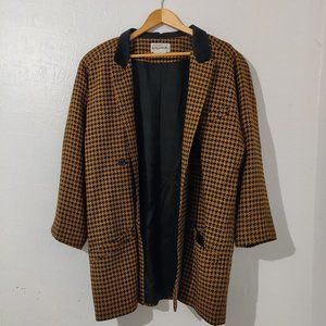 Bagatelle houndstooth vintage oversized patterned coat size large
